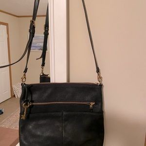 Fossil Black Leather Purse ! Like New !